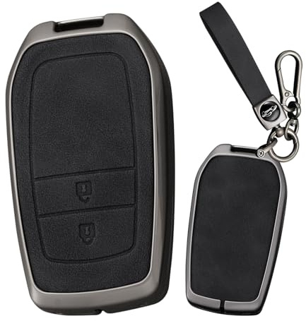 Ysbxitu Fernbedienung Cover für funkschlüssel Passt für Toyota Yaris 2020-2024 Cross Hybrid Corolla RAV4 Fortuner Prius Camry Auris Highlander Staubdicht-Schlüsselbox keyless go schutz 2Tasten Schwarz