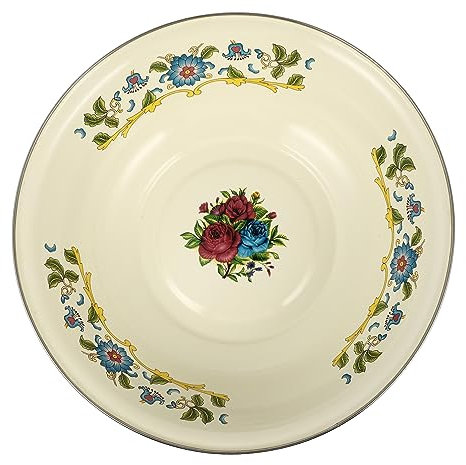 Cabilock Bacinella Smaltata Vintage Per Cucina Lavandino Retrò in Smalto Resistente Contenitore Portaoggetti Decorativo e Pratico Per Uso Domestico