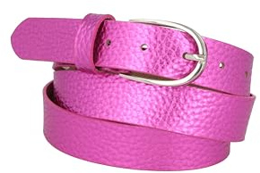 Ledergürtel in Metallicleder