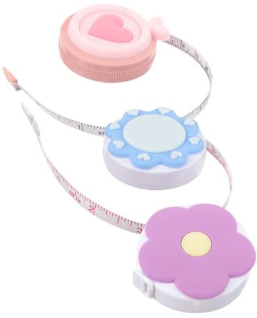 SEWACC 3stücke Mini Maßband Zur Körpermessung Einziehbar Und Handlich Für Körpervermessung Bunten Designs Macaron-stil