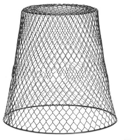 FACAIIO Gartenpflanzen-Cloches Pflanzenschutzkorb, 10er-Pack, Eisenkunst, Gartenabdeckung, Gemüse-Schädlingsbekämpfung, Schild, 23 x 23 cm (schwarz)