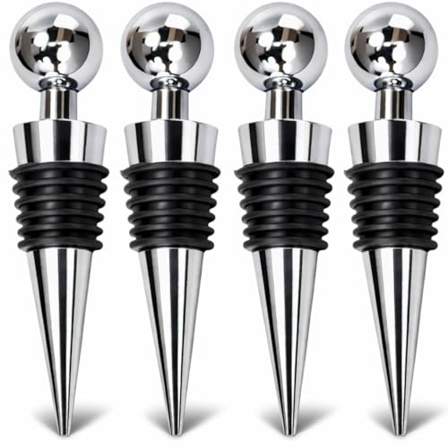 4X, Wine Stopper, Corkscrew, Bottle Stopper, Wine Bottle Stopper, Bottle Stopper, Corks, red Wine Stopper, Wine Bottle Cork, Wine stoppers pourers, Wine Bottle Sealer, Wine Cork, Bottle Sealer