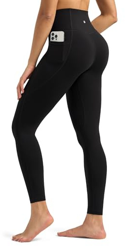 WILLIT Sport Leggings Damen Sporthose mit Taschen Yogahose Gym Leggings Blickdicht High Waist Lang Laufhose Workout 64cm/71cm