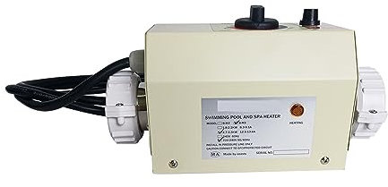 VCHICS Kit de Chauffage pour Piscine, Thermostat de Chauffe-Eau électrique 3KW for Bain de Spa de Baignoire de Piscine for Le Bain à remous de Massage pour piscines Hors-Sol et enterrées