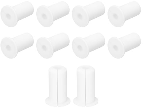 sourcing map 10Pcs Wall Grommets for Cables 3/4 Inch Silicone Cable Wall Bushing Feed Through Cable Routing Kit Accessories Wall Cable Pass Through for Ethernet with 7mm Hole, White