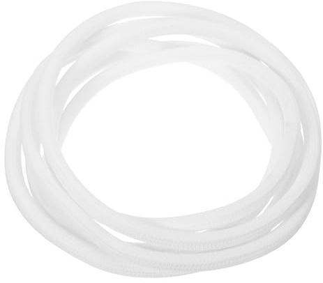 QUARKZMAN Fascetta Divisa per Guaina per Cavi 5/16 9.84Ft Bianca Guaina Intrecciata Autoavvolgente in Pet Ignifuga Ul94-V2 per Automotive, Gestione Cavi Domestica