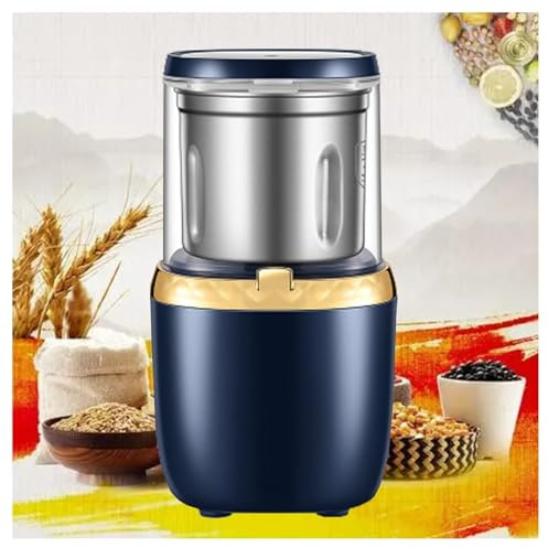 Electric Grain Mill Small Grinder, Stainless Steel Grain Mill, Herb Grinder, High-Speed Commercial Spice, for Rice,Herb,Corn,Nut,Sesame