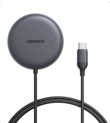 UGREEN Zapix Magnetisk Trådlös Laddningsplatta 25W, Qi2-certifierad iPhone Trådlös Laddare kompatibel med MagSafe för iPhone 17/16-serien, med 1,5 m kabel - Svart
