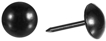 QUARKZMAN 100 Stück Polsternägel Möbelstifte Kohlenstoffstahl Schwarz | Heftzwecken 9.5x17mm Reißzwecken Sortiment, Für Wohnzimmersofa DIY Dekorative Nagelköpfe Nägel