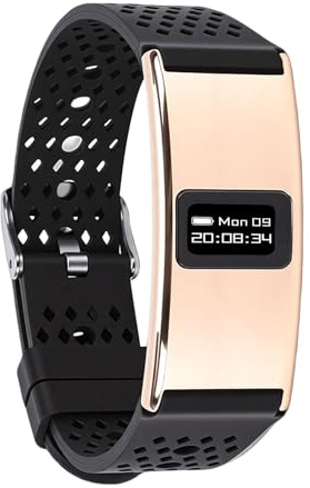 XUMIUZIY Tracker d'activité, Bracelet Intelligent avec Moniteur de Fréquence Cardiaque, Suivi du Sommeil, Gestion du Cycle Menstruel, étanche IPX8, 5.3, Compatible avec iOS, pour (Gold)