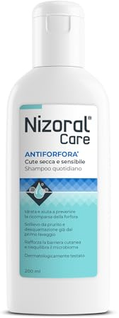 NIZORAL Care Shampoo Cute Secca e Sensibile Forfora e Prurito - 200 ml | Azione Lenitiva e Idratante, Sollievo Prolungato da Prurito e Forfora