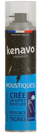 Aérosol Répulsif Moustiques - Effet Barrière Jusqu’à 8H - Insecticide Spécial Moustiques Tigres - Intérieur Extérieur - Traitement Rapide - KENAVO
