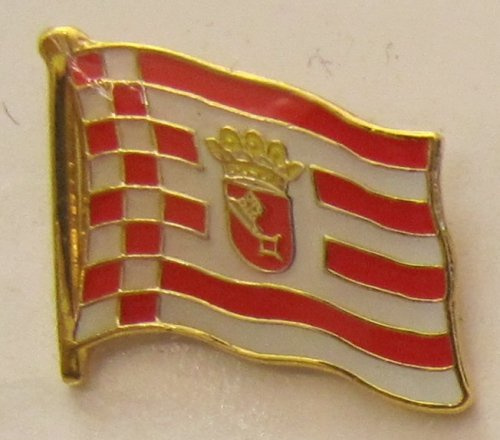 Pin Anstecker Flagge Fahne Bremen Stadtflagge Flaggenpin Badge Button Flaggen Clip Anstecknadel