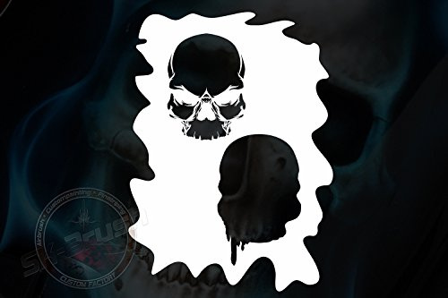 Herterich Products Airbrush Schablone für Schädel, Totenkopf - Tattoo und Graffiti Stencil Vorlage