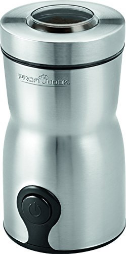 ProfiCook KSW 1093 Molinillo de café eléctrico, selector Grado de molienda, 160w, 160 W, Acero Inoxidable y Negro