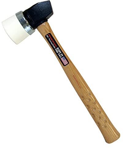 Powernail 3MI Iron White Capped Rubber Mallet for Flooring Nailers & Staplers (2.6 lbs)