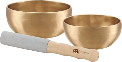 Sonic Energy Universal Singing Bowls – 2-delat sångskålsset för meditation – inkl. 2 skålar, 1 klubba, tygfodral, filtringar (SB-U-900)