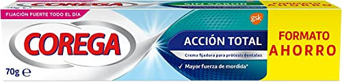 Corega Acción Total, Crema Fijadora Para Prótesis Dentales, 70 g