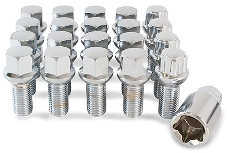 16 x Wheel Bolts & 4 x Locking Nuts for VW Volkswagen Golf Alloy Wheels
