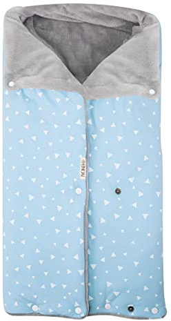 JYOKO Kids Saco Capazo para Bebé de Polar Teddy Extra Suave – Antialérgico, Protección Óptima contra el Viento y Frío – Ideal para Piel Sensible, Recién Nacidos y Bebés (Blue Sparkles, Polar)