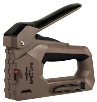 Spec Ops Tools Heavy Duty Staple Gun, 1/4 - 9/16 Staples, 18-Gauge Brads, Reduced Effort