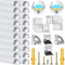 Chesbung LED Aluminium Profil 45 Grad für Led Streifen, 20X1m V Form Stripes Schiene Strip Aluprofil Eckprofil Alu Profil Leiste Kanal Stripe Diffusor mit Milchig Weißer Abdeckung und Eckverbindern