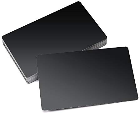 Faletony 50 x Metall Visitenkarten Aluminium Beeindruckende Rohlinge Lasermarkierung Graviertes Metall Business Visit Visitenkarten Business - Office - Büro - Geschäft - Firmengründung - Shop