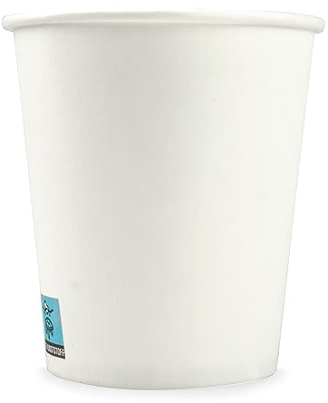 Wellsamed WELLSACUP 100 Pappbecher 180 ml Weiß, geeignet für Heißgetränke, Coffee to Go, Business, Veranstaltungen, Party
