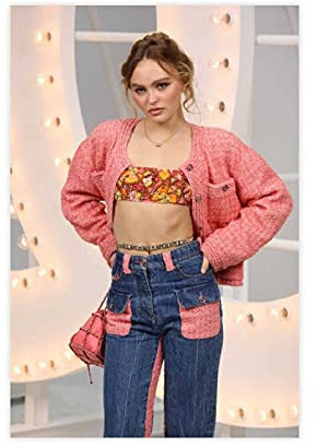Actor Lily Rose Depp 43 Canvas Poster Bedroom Decor Sports Landscape Office Room Decor Gift 20x30inch(50x75cm) Unframe: