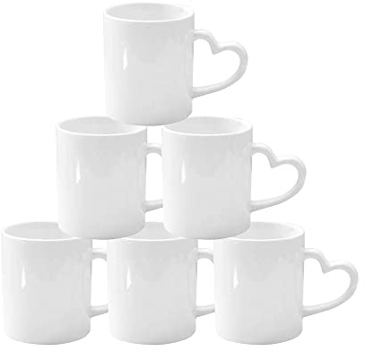 Yoshome Sublimation White Heart Handle Coffee Mugs 11oz Plain Blank Cups AAA Grade Heat Press Printing Mugs with Box (6)