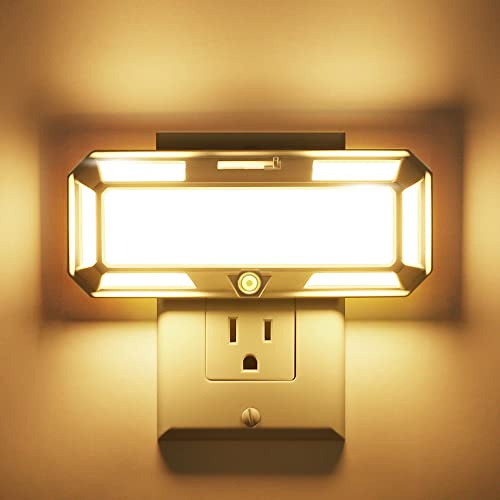 L LOHAS LED Bright Night Light, Night Lights Plug into Wall, 0-250LM LED Night Light, Dusk to Dawn Sensor, 2W Dimmable Nightlight, Soft White 3000K for Bathroom, Hallway, Bedroom, Adults, Stairway