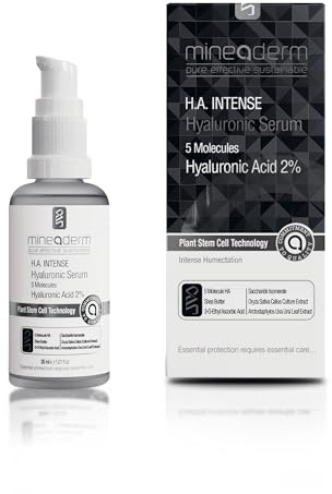 Mineaderm Hyaluron Serum mit Hyaluronsäure-Komplex & Vitamin C – Feuchtigkeitsspendendes Pflege-Serum für ein glatteres Hautgefühl – 30 ml