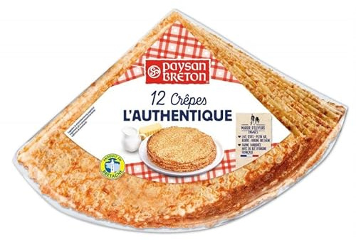 Paysan Breton - Les Authentiques Crêpes Bretonnes - 12 crêpes moelleuses de 370g pour un petit-déjeuner gourmand - Lot De 3 - Vendu Par Lot