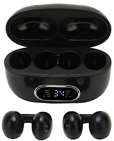 Übersetzer Kopfhörer 144 Sprachen, Stereo-Clip-On, Übersetzungs-Ohrhörer mit Ladehülle, für (Schwarz)
