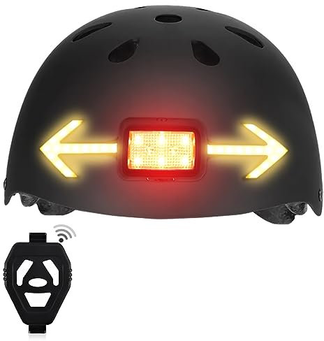 Bike Rear Light Indicator NIUAWASA - Wireless Remote Control Bicycle Helmet Turn Signal Back Lights 6 Modes Waterproof USB Rechargeable Warning Flashing Taillight