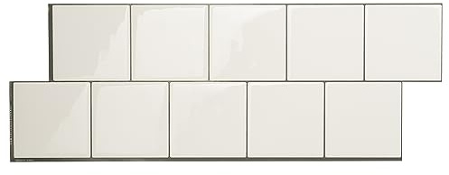 SMART TILES Peel and Stick Backsplash - 5 Sheets of 22.29 x 8.23 - 3D Adhesive Peel and Stick Tile Backsplash for Kitchen, Bathroom, Wall Tile, Velden