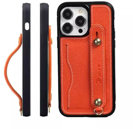 NaiiiL Fashion Phone Case, Anti -Herbst Mit Armbandriemen Für Cover Für Apple Iphone 15 Pro Max (2023) 6,7 Zoll,Orange,iphone 15