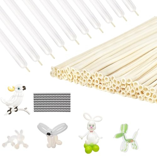 100PCS Clear Balloons 260 Transparent Long Balloons for Balloon Garland Thickening Skinny Latex Twisting Balloon for Animals Birthday Wedding Modeling Magic Clown BalloonsChristmas Party Decorations