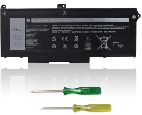 OPAHUTER RJ40G Laptop Batteria Sostituzione per Dell Latitude 14 5420 Latitude 15 5520 Precision 15 3560 Serie Laptop 01K2CF 075X16 WY9DX P137G P137G001 P104F P104F001 0WK3F1 0M3KCN 005R42 63Wh
