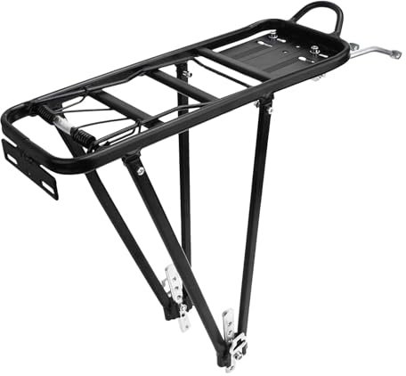 Portabicicletas trasero | Portaequipajes ajustable | Equipado con rodamientos sólidos, estos estantes garantizan un paseo y estable minimizando las vibraciones y manteniendo la carga segura