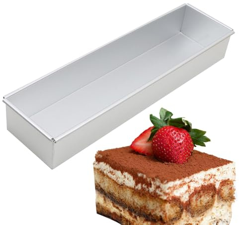 Missmisq Cadre À Pâtisserie Rectangulaire, Moule À Gâteau Rectangulaire Moule À Gâteau Rectangulaire en Aluminium, Moule À Pâtisserie Rectangulaire, Anneaux De Tiramisu pour Mousse Dessert Gâteaux
