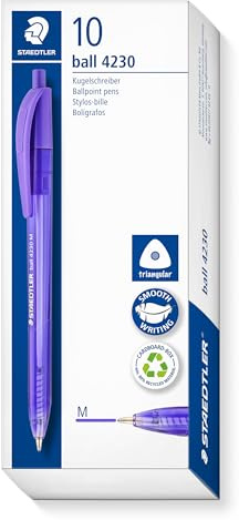 STAEDTLER 4230 M-6 Retractable Rainbow Ballpoint Pen - Purple (Box of 10)