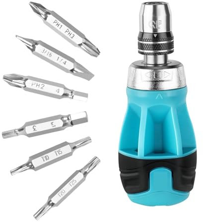 Juego De Destornilladores Rechonchos Multipuntas De Trinquete De Carga Rápida 12 En 1, Herramientas Manuales, Kit De Destornillador Cuadrado Phillips Ranurado Torx
