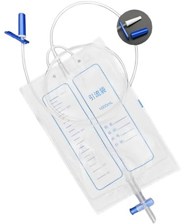 Eruceky 10 Stück Einweg-Urinbeutel, Urinbeutel Saugfähig, Tragbare Natursekt Beutel, Urinbeutel für Männer Und Frauen,Drainagebeutel,Verlängerungsschlauch für Anti-Reflux-Drainagebeutel