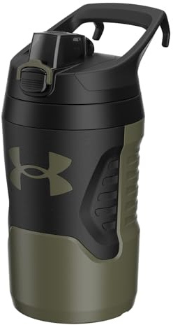 Under Armour 32 oz Insulated Water Bottles - Sports Water Jug with Fence Hook, Leak Resistant for Baseball, Football & More, 32 oz Insulated, Marine OD Green