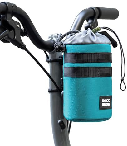 ROCKBROS Bike Handlebar Bag, Bottle Holder Backpack with Adjustable Shoulder Strap, Bicycle Drink Bottle Holder Keep Warm and Cold with Holder Magnetic for Scooter, Folding Bike