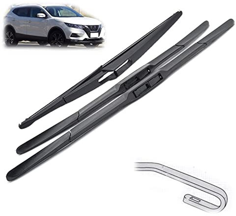 26+17+12 Front & Rear Wiper Blades Set Car Windshield Windscreen Window Wiper,For Nissan,For Qashqai J11 2013-2020