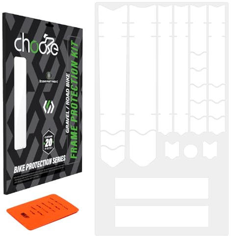 CNCLOL Kit di 20 adesivi per protezione telaio bici da strada/ghiaia, pellicola protettiva per telaio della bicicletta, pellicola protettiva per telaio, protegge la bici da graffi, ammaccature, ecc