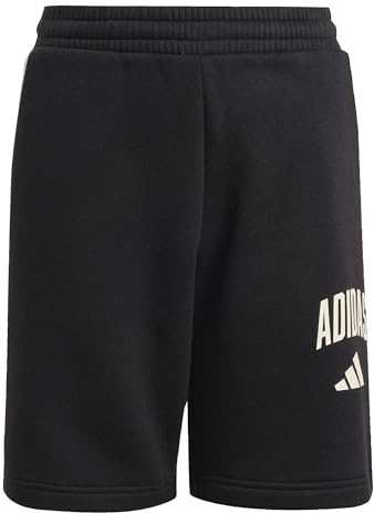 adidas Unisex - Bambini e Ragazzi Seasonals Collegiate Typography Short, Black/Off White, 15-16 Years