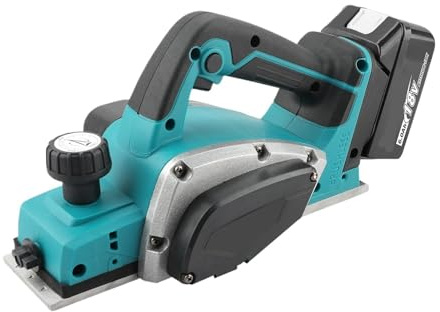 Hookurity Raboteuse électrique portative sans Fil Raboteuse électrique sans balais 15000 TR/Min, raboteuse portative sans Fil, for menuiserie, Bricolage, for Batteries 18 V.
